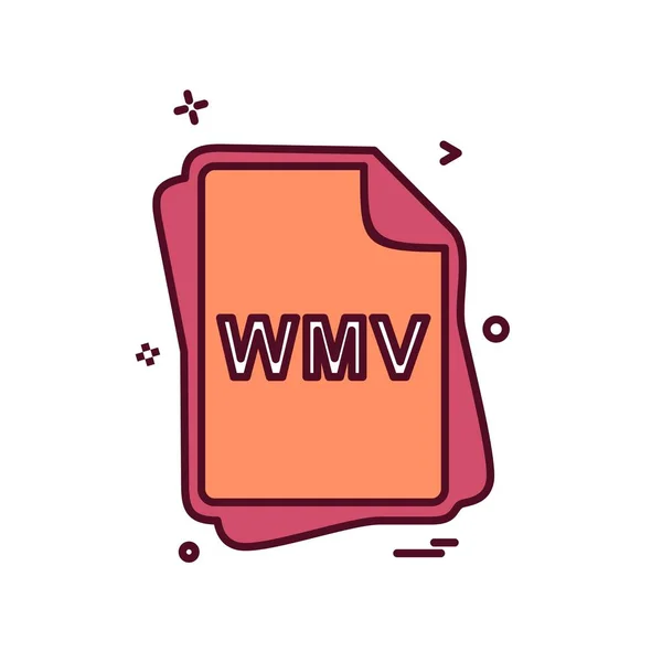 Wmv 아이콘 디자인 — 스톡 벡터