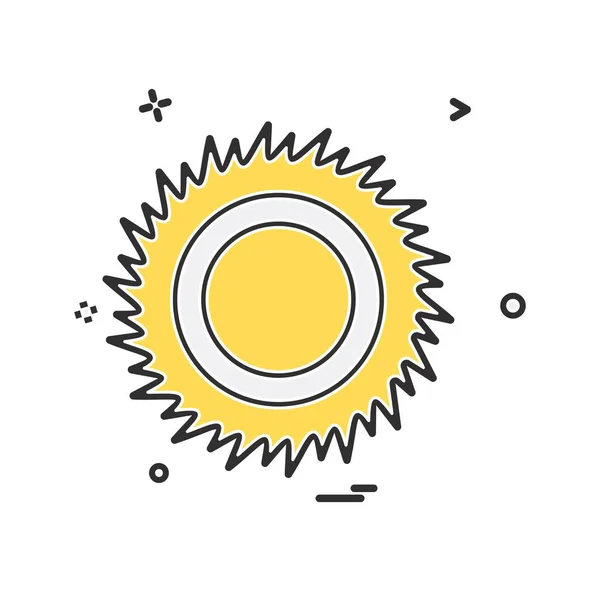 Güneş Simgesi Tasarım Renkli Vektör Çizim — Stok Vektör