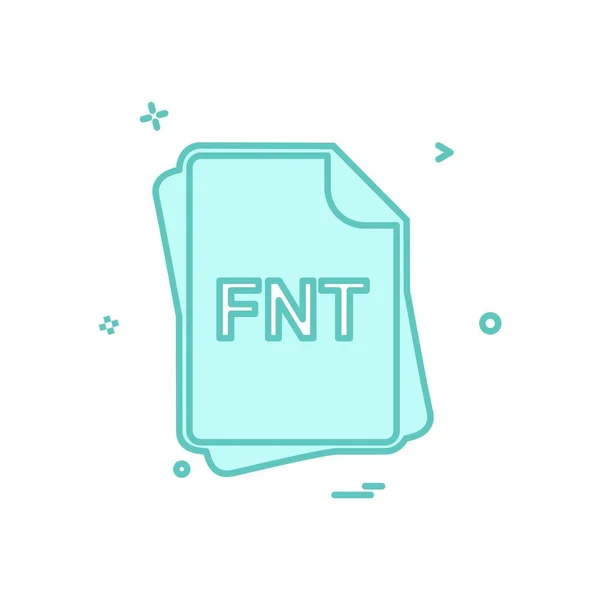 Fnt ファイルの種類アイコン デザインのベクトル — ストックベクタ