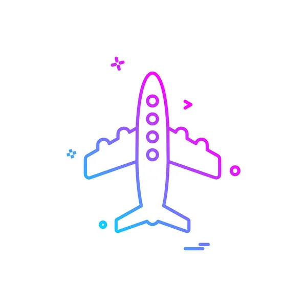 Aeroplane Icon Design Vector — 스톡 벡터