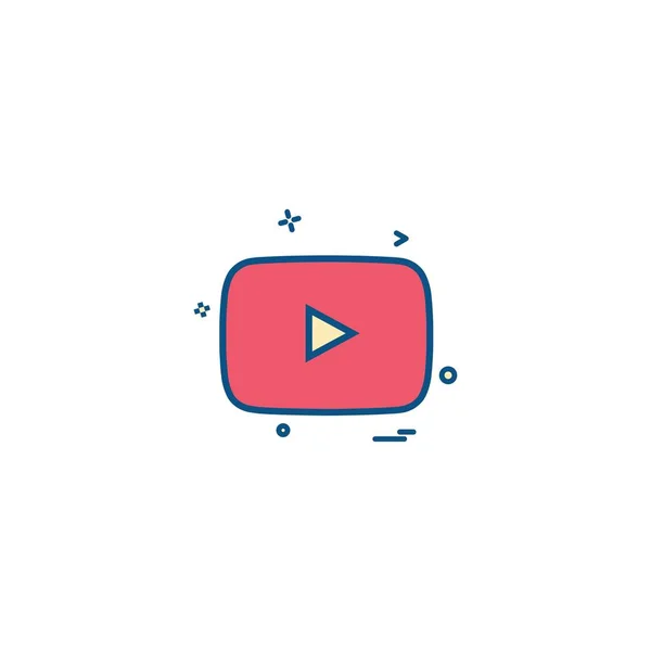 Youtube Icono Diseño Vector — Vector de stock