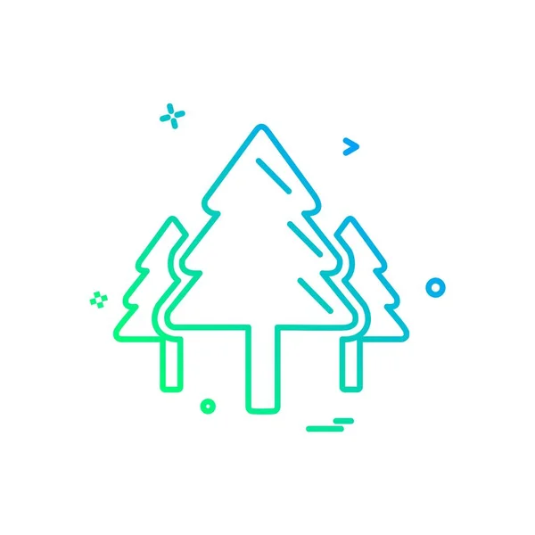 Árbol Icono Diseño Vector — Vector de stock