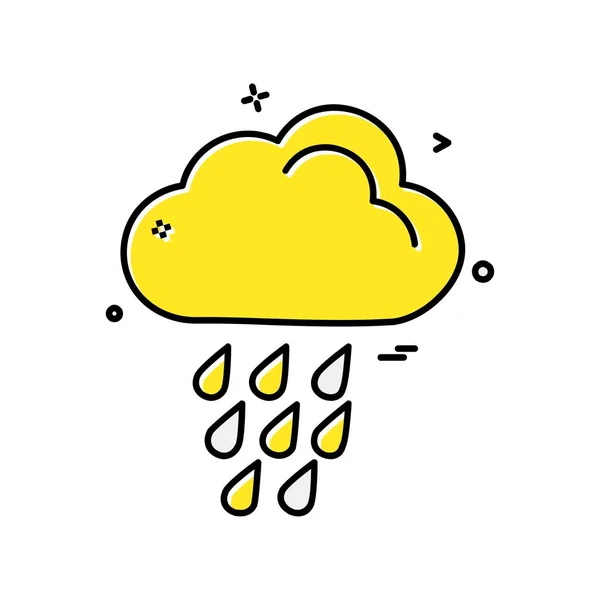 Wolke Icon Design Bunte Vektorillustration — Stockvektor