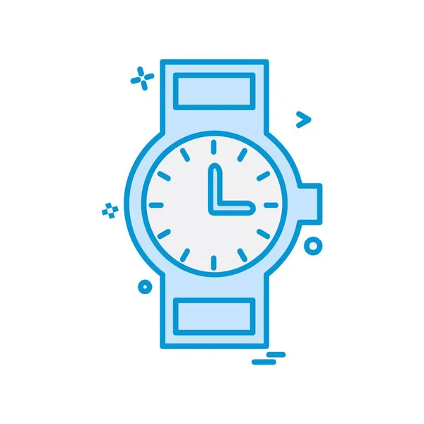 Uhr Icon Design Bunte Vektorillustration — Stockvektor