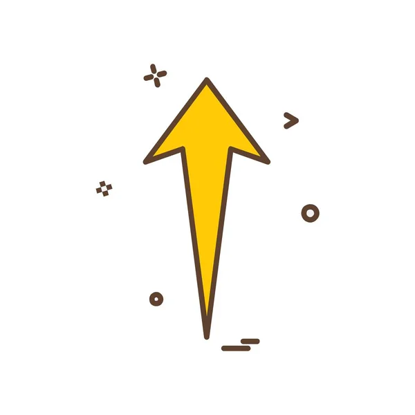 Arriba Icono Flecha Diseño Vector — Vector de stock