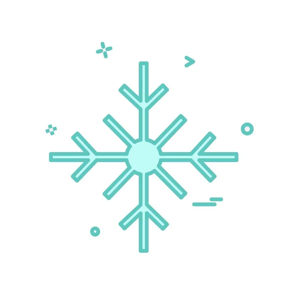 Copo Nieve Icono Vector Sobre Fondo Blanco — Vector de stock