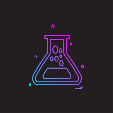 Beaker ikon tasarım vektörü