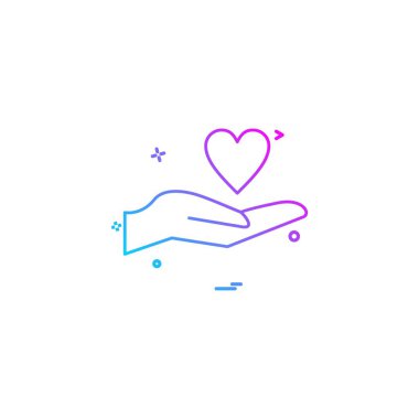 Kalp simgesi tasarım, Sevgililer günü için vektör çizim