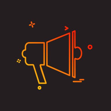 Hoparlör simgesi tasarım vektörü