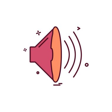 hoparlör düz vektör çizim 