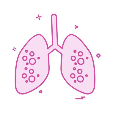 Akciğerler simge tasarım vektörü
