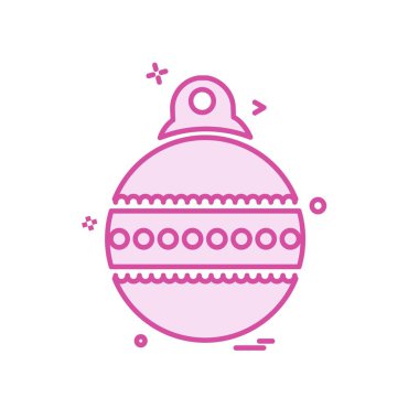 Noel top simge tasarlamak vektör