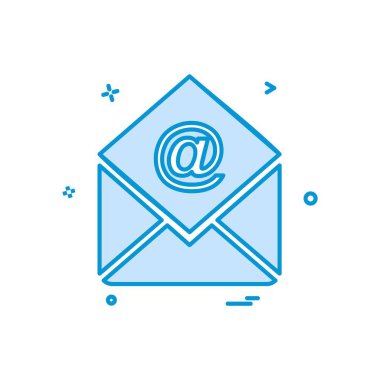 E-posta simgesi tasarım, renkli vektör çizim