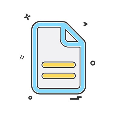 Belge simgesi tasarım vektörü