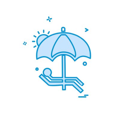 Yüzme simgesi tasarım vektörü