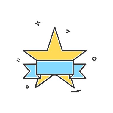 Yıldız simgesi tasarım vektörü