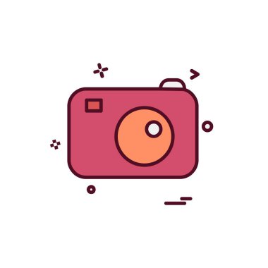 Kamera simgesi tasarım vektörü