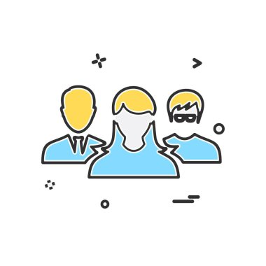 Grup avatar simge tasarlamak vektör