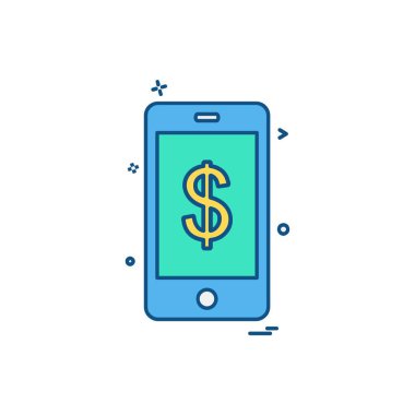 Mobil simge tasarım vektörü