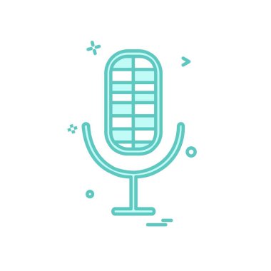 Mikrofon simgesi tasarım vektörü