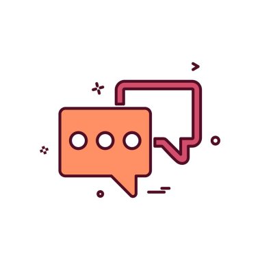 Sohbet simgesi tasarım vektörü