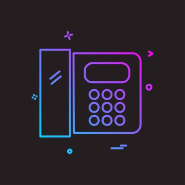 Telefon simgesi tasarım vektörü