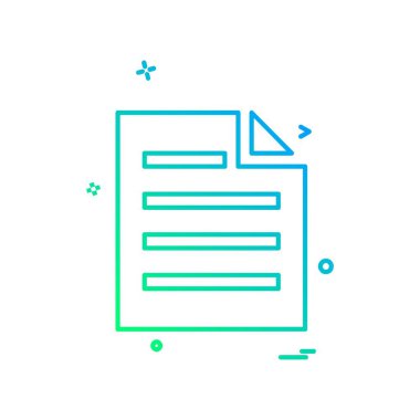 Dosya simgesi tasarım vektörü