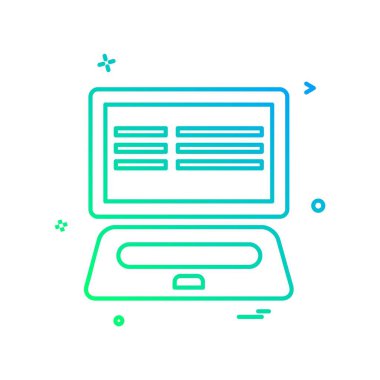 Bilgisayar simgesi tasarım vektörü