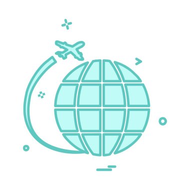 Seyahat simgesi tasarım vektörü 