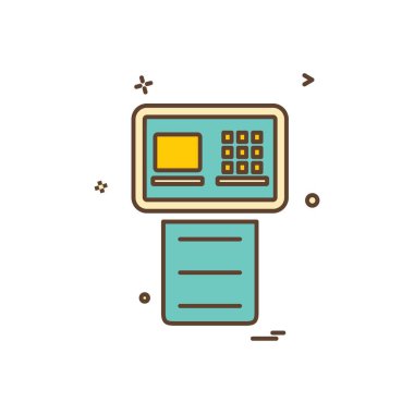 Yazıcı simgesi tasarım vektörü