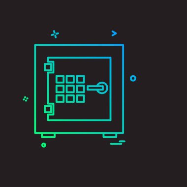 Güvenlik simgesi tasarım vektörü