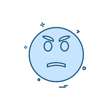 Emoji simgesi tasarım, renkli vektör çizim