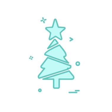 Noel ağacı simge tasarlamak vektör