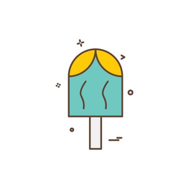 Dondurma simge tasarlamak vektör 