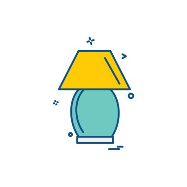 Mobilya simgesi tasarım, renkli vektör çizim