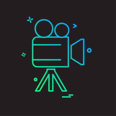 Kamera simgesi tasarım vektörü