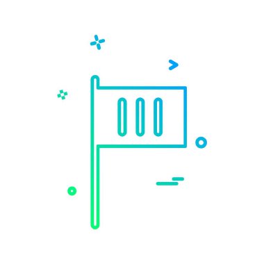 Bayrak simgesi tasarım vektörü