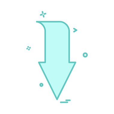 Aşağı ok simgesi tasarım vektörü