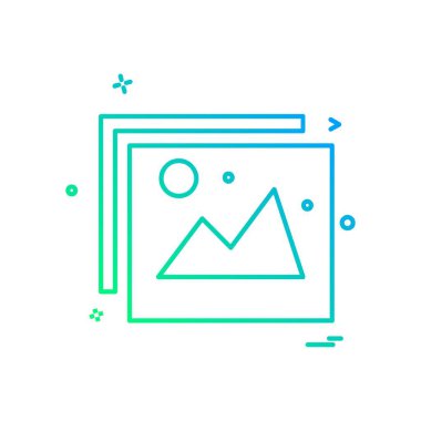 Görüntü simgesi tasarım, renkli vektör çizim