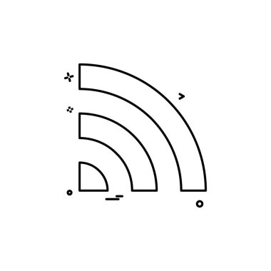 Wifi simge tasarım vektörü 