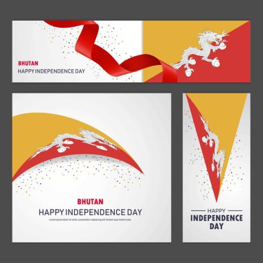 Bhutan bağımsızlık günün kutlu olsun afiş ve arka plan belirleme