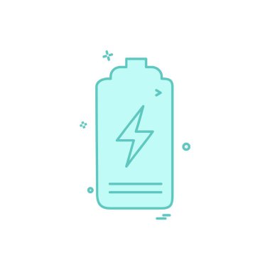 Batarya simgesi tasarım vektörü