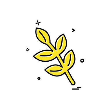 Yaprak simge tasarlamak vektör 