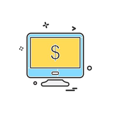 Bilgisayar simgesi tasarım vektörü