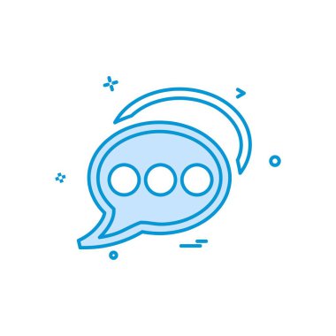 Sohbet simgesi tasarım vektörü