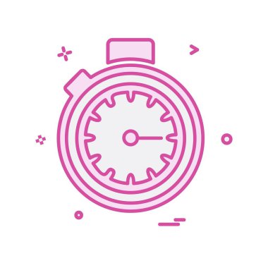 saat düz ikon vektör illüstrasyonu 