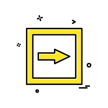 Yön ok simgesi tasarım vektörü 