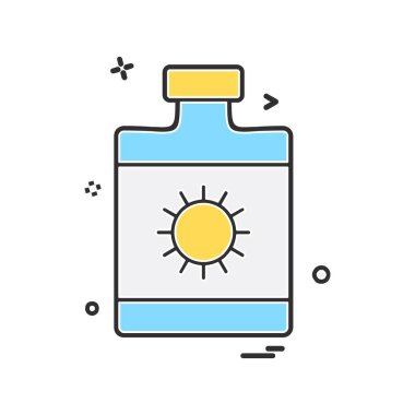 kilit düz simge vektör çizim 