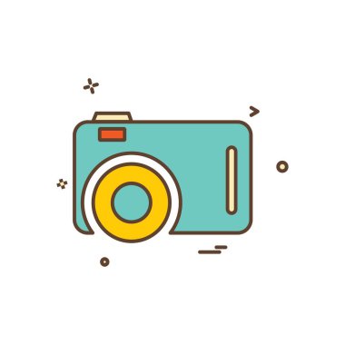 Kamera simgesi tasarım vektörü