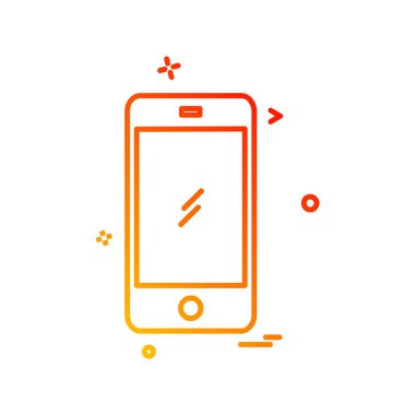 Mobil simge tasarım vektörü